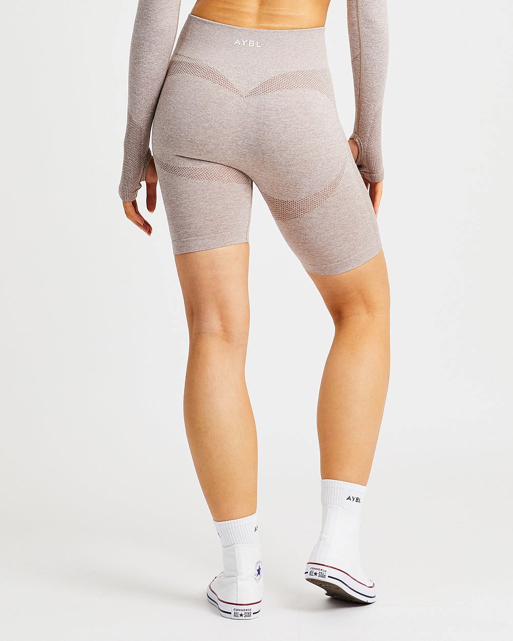 AYBL Motion Seamless Cycling Shorts Beige | 1074-IOHWD