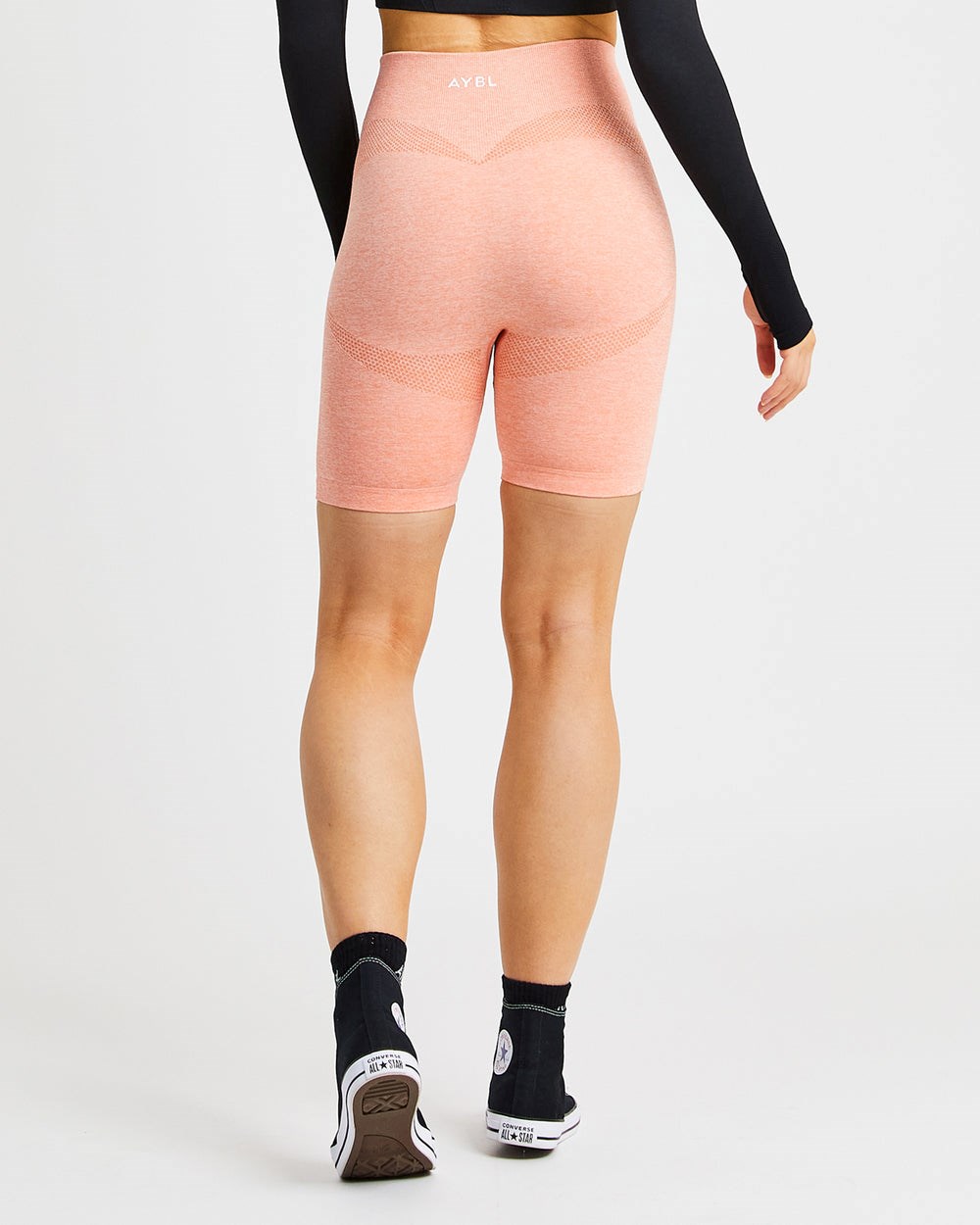 AYBL Motion Seamless Cycling Shorts Peach Marl | 6571-KFUOS