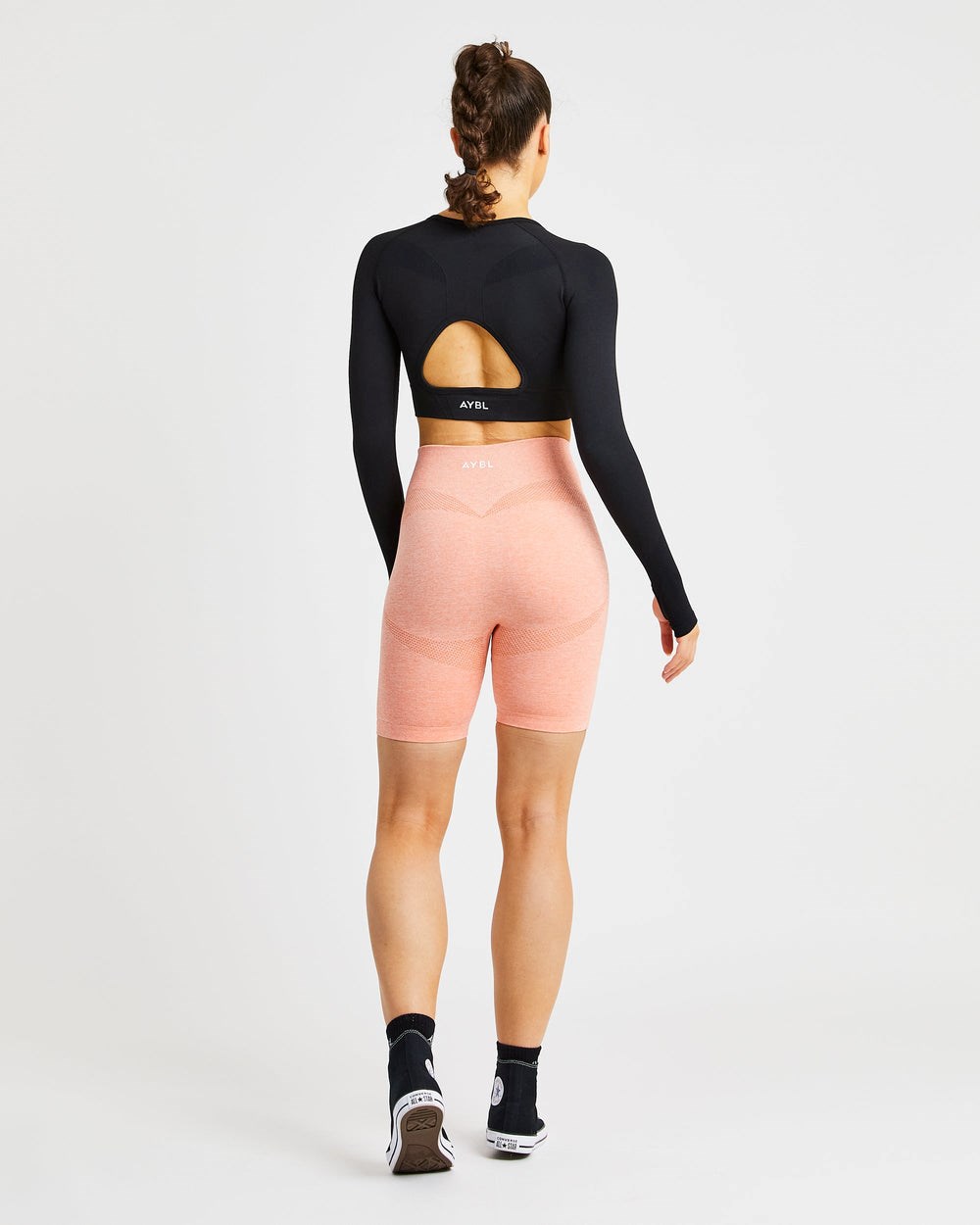 AYBL Motion Seamless Cycling Shorts Peach Marl | 6571-KFUOS