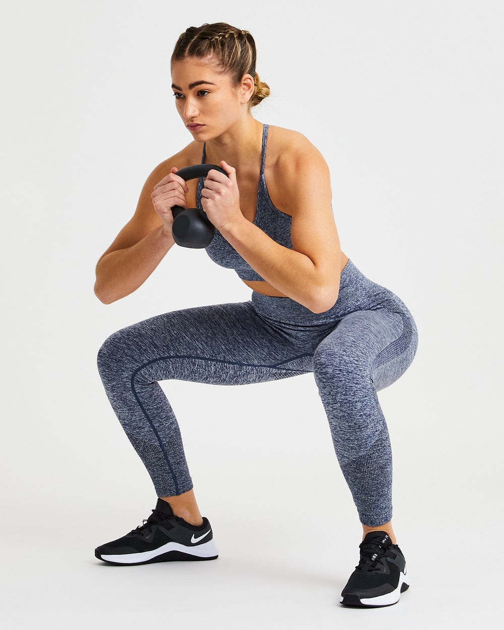 AYBL Motion Seamless Leggings Marinblå | 2086-QUPZB