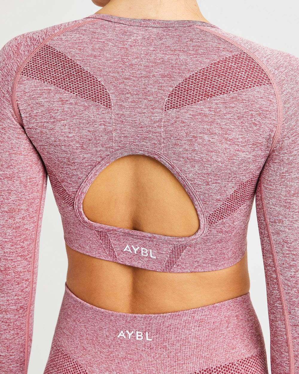 AYBL Motion Seamless Long Sleeve Crop Top Röda | 5612-NVEIA