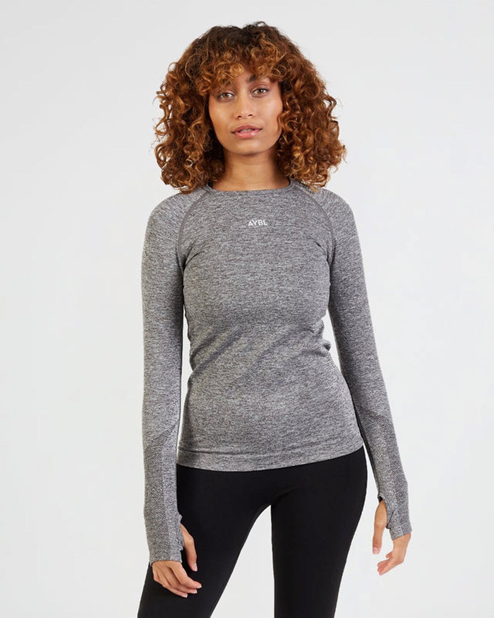 AYBL Motion Seamless Long Sleeve Top Grå | 5378-PJKEG