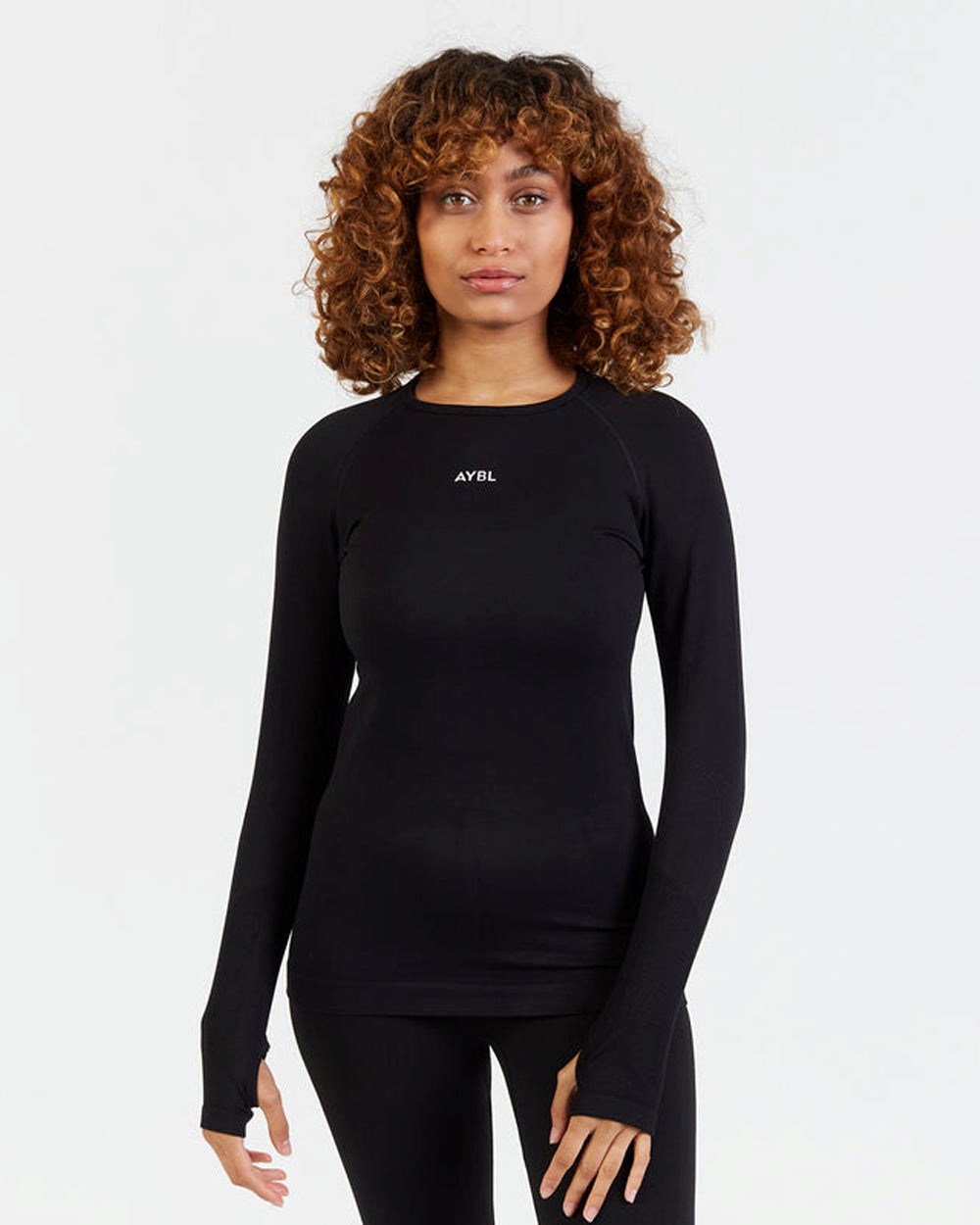 AYBL Motion Seamless Long Sleeve Top Svarta | 8256-DJVWO