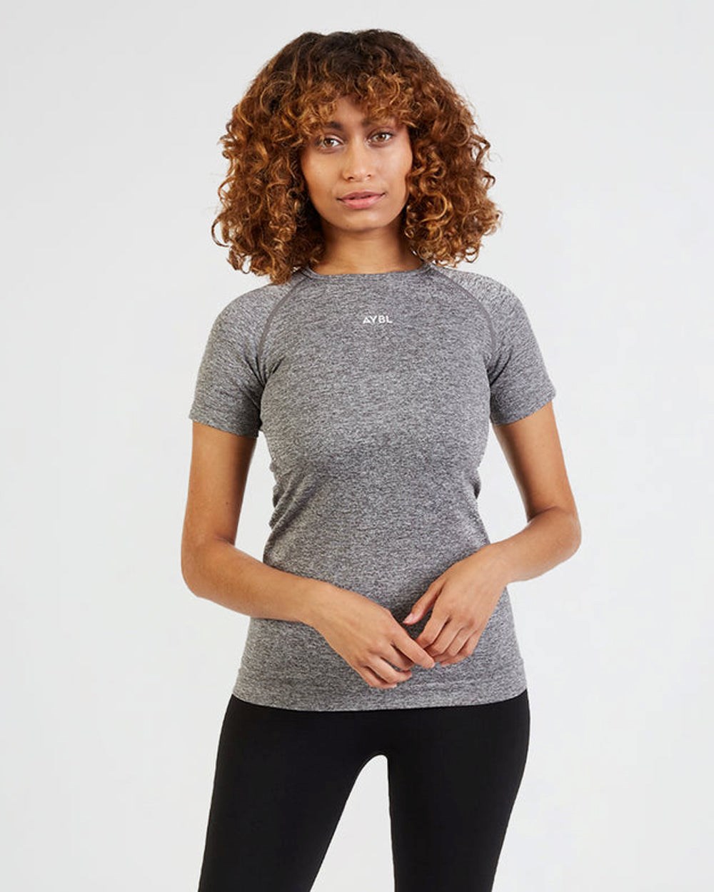 AYBL Motion Seamless T Shirt Grå | 7495-GPFLN