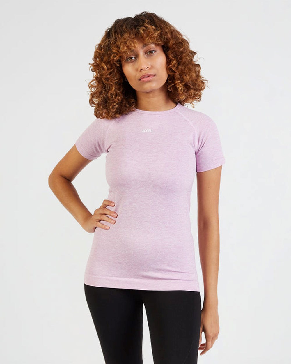 AYBL Motion Seamless T Shirt Rosa | 6847-VOLDG