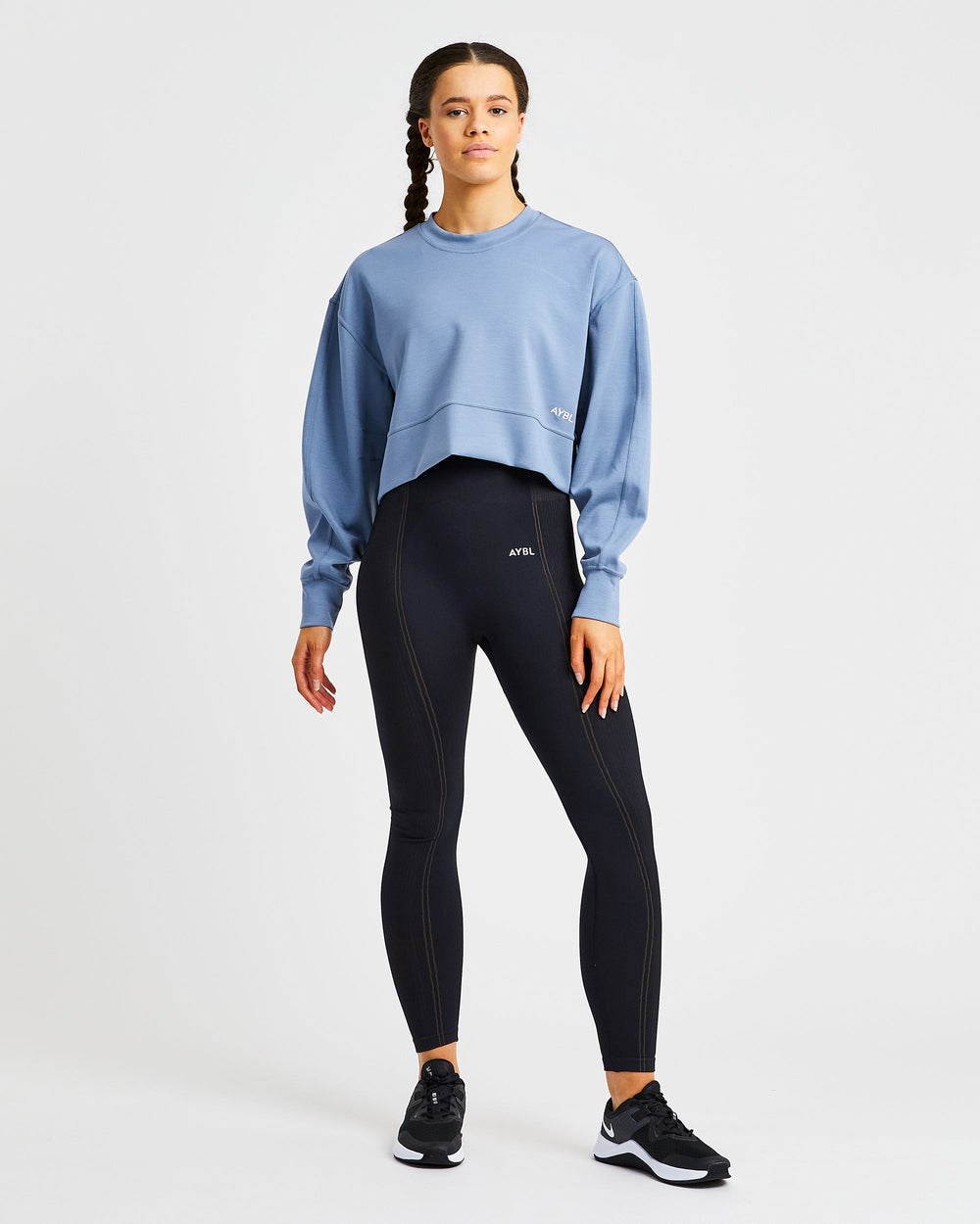 AYBL Oversized Crop Jumper Blå | 3981-CWTMN