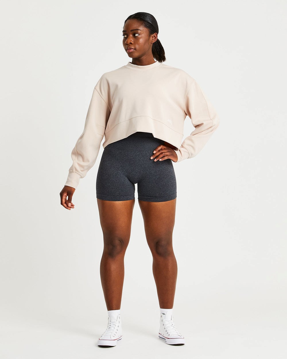 AYBL Oversized Crop Jumper Grädde | 5791-EWDOL