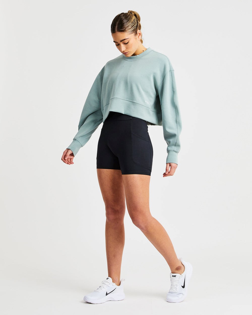 AYBL Oversized Crop Jumper Gröna | 3984-CDWZX