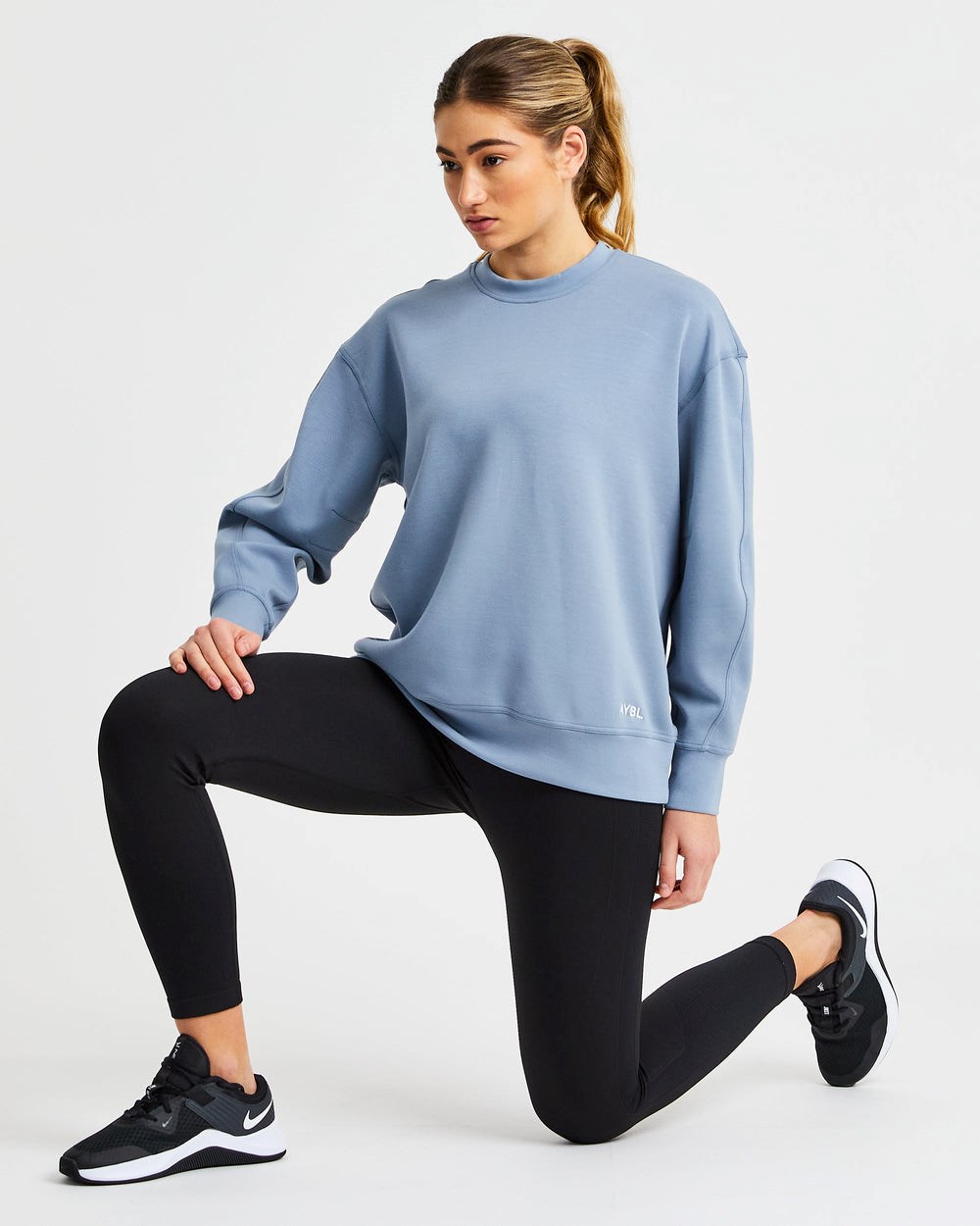 AYBL Oversized Jumper Blå | 4328-RWQUA