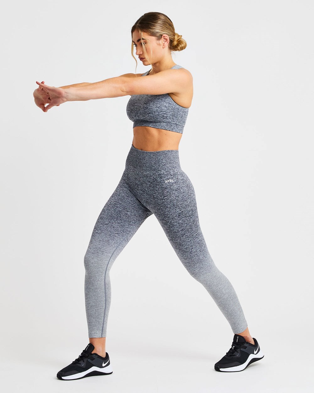 AYBL Pulse Ombré Seamless Leggings Grå | 0395-EAYMS