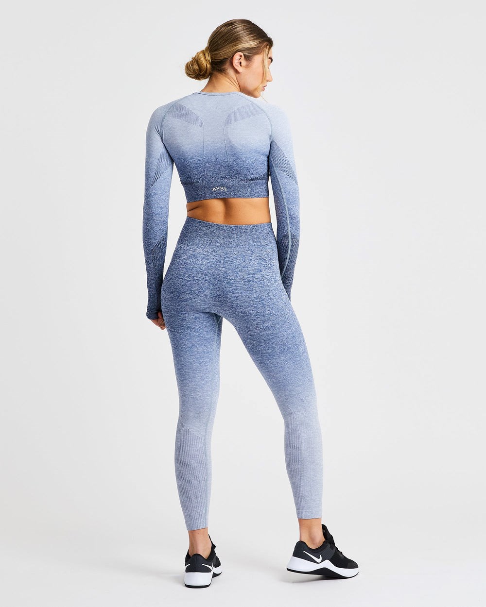 AYBL Pulse Ombré Seamless Leggings Marinblå | 5617-YPEUS