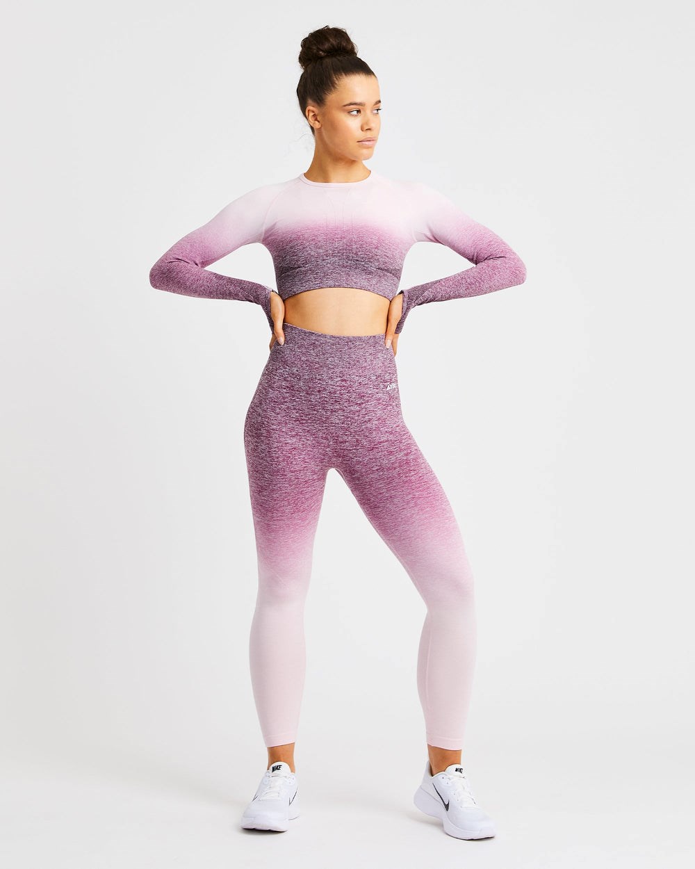 AYBL Pulse Ombré Seamless Leggings Plum | 4692-GFDMP