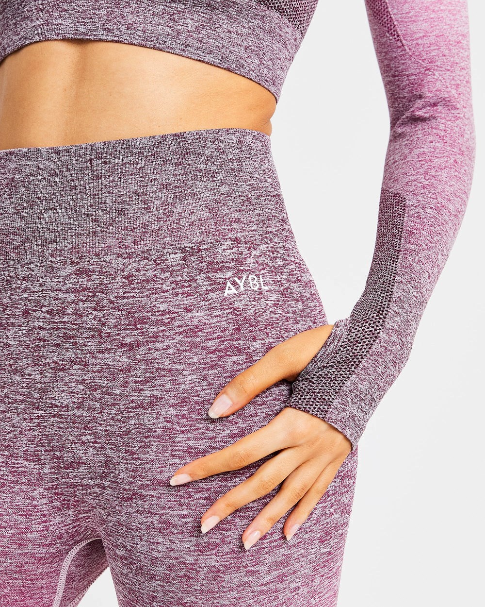 AYBL Pulse Ombré Seamless Leggings Plum | 4692-GFDMP