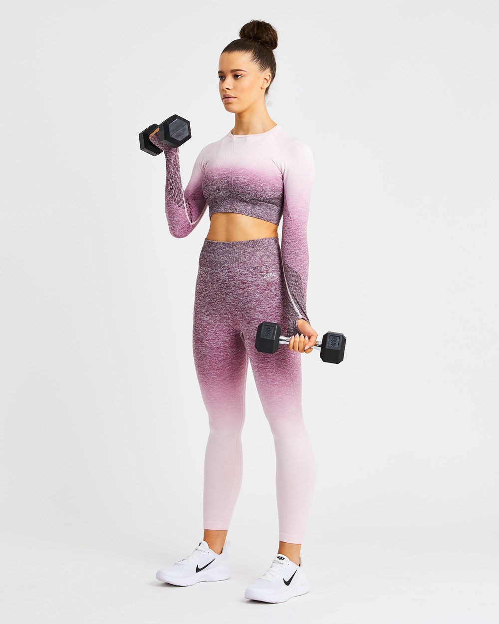 AYBL Pulse Ombré Seamless Leggings Plum | 4692-GFDMP