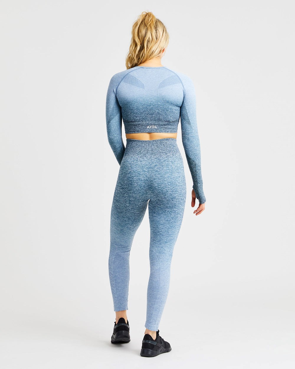 AYBL Pulse Ombré Seamless Leggings Teal | 1937-ZGMDU