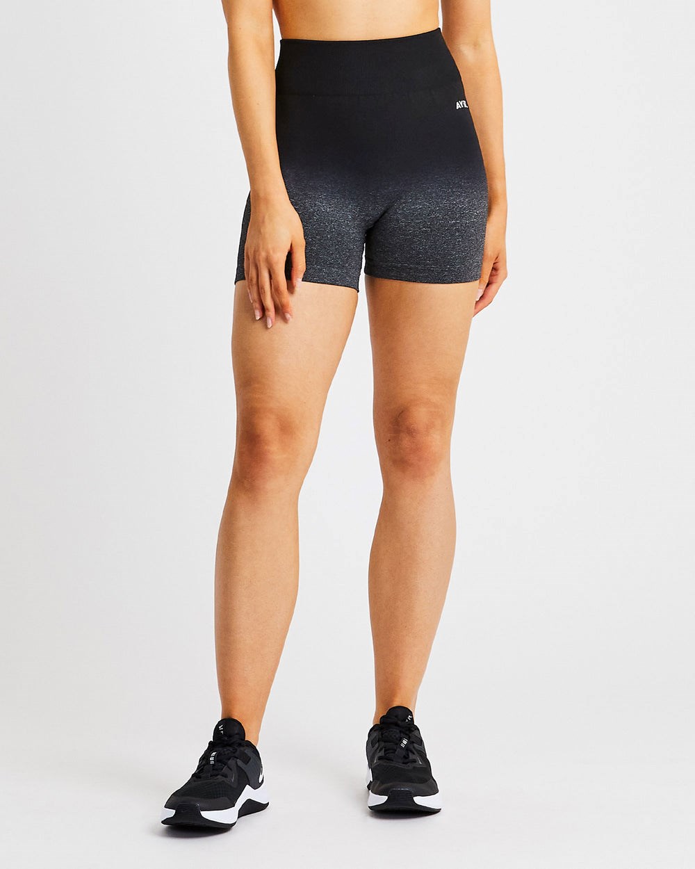 AYBL Pulse Ombré Seamless Shorts Black/Grey | 6804-ZVXBH