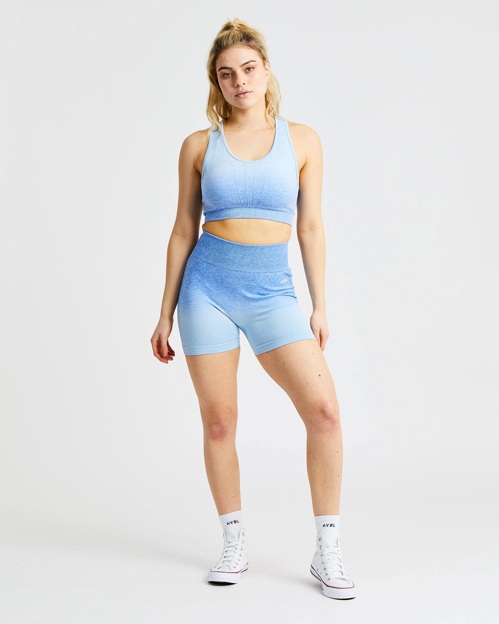 AYBL Pulse Ombré Seamless Shorts Blå | 4189-ZHUBP