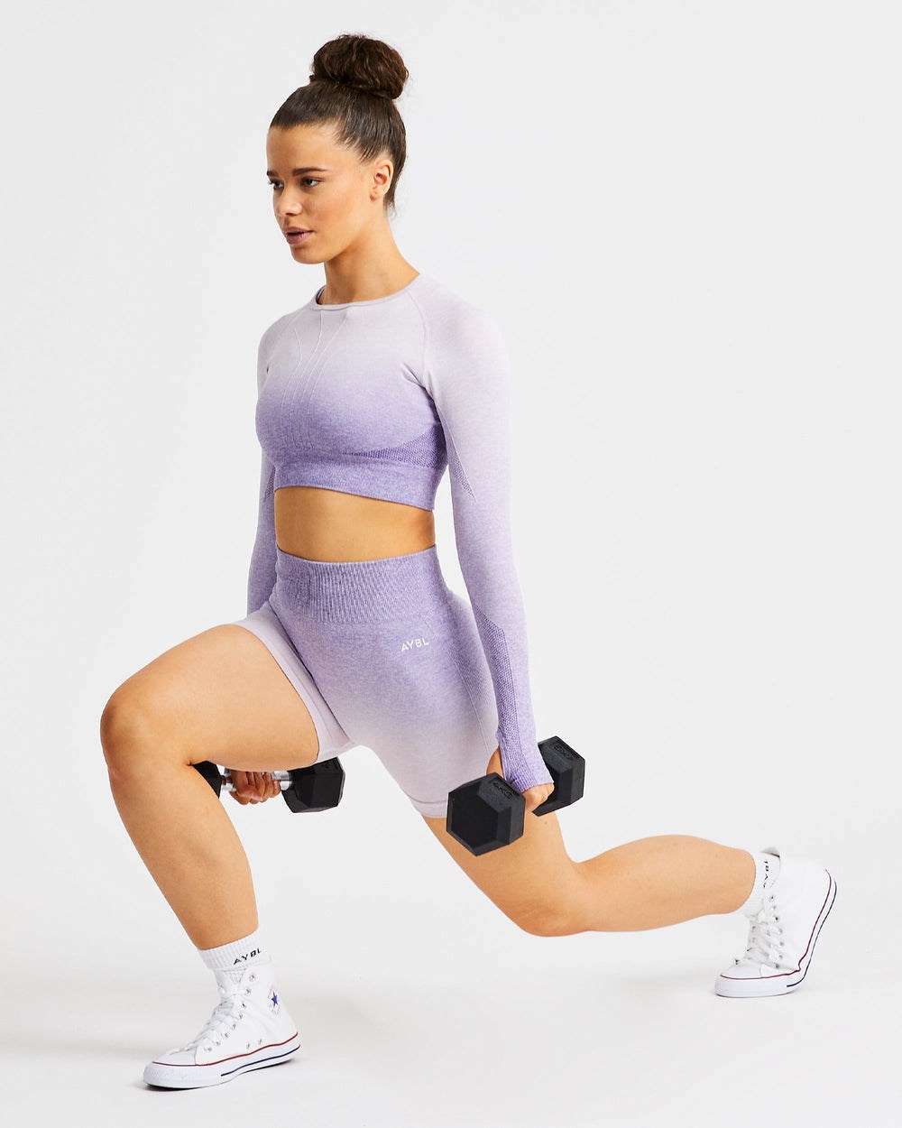 AYBL Pulse Ombré Seamless Shorts Lilac | 2783-XKRBY