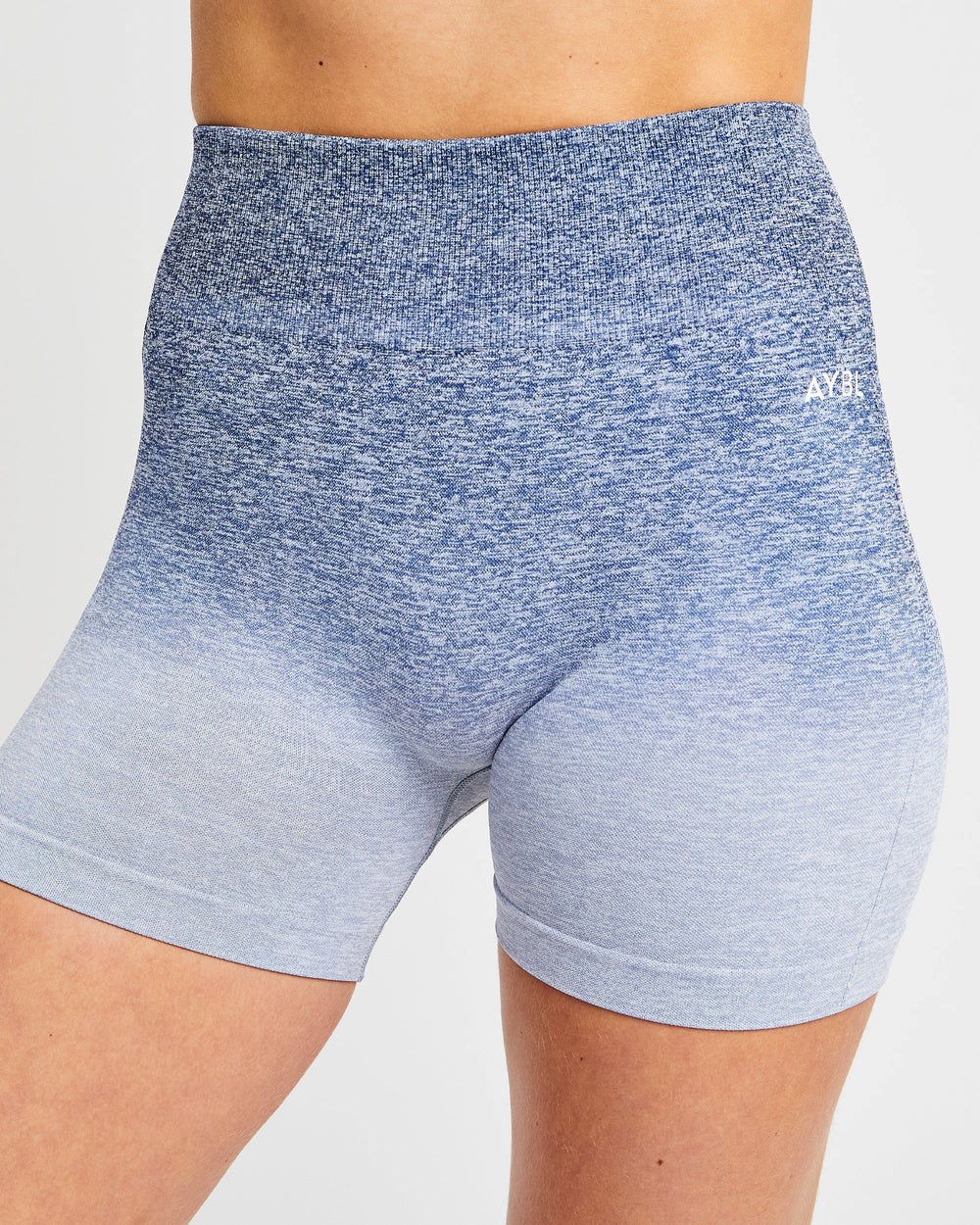 AYBL Pulse Ombré Seamless Shorts Marinblå | 5893-GXMDY