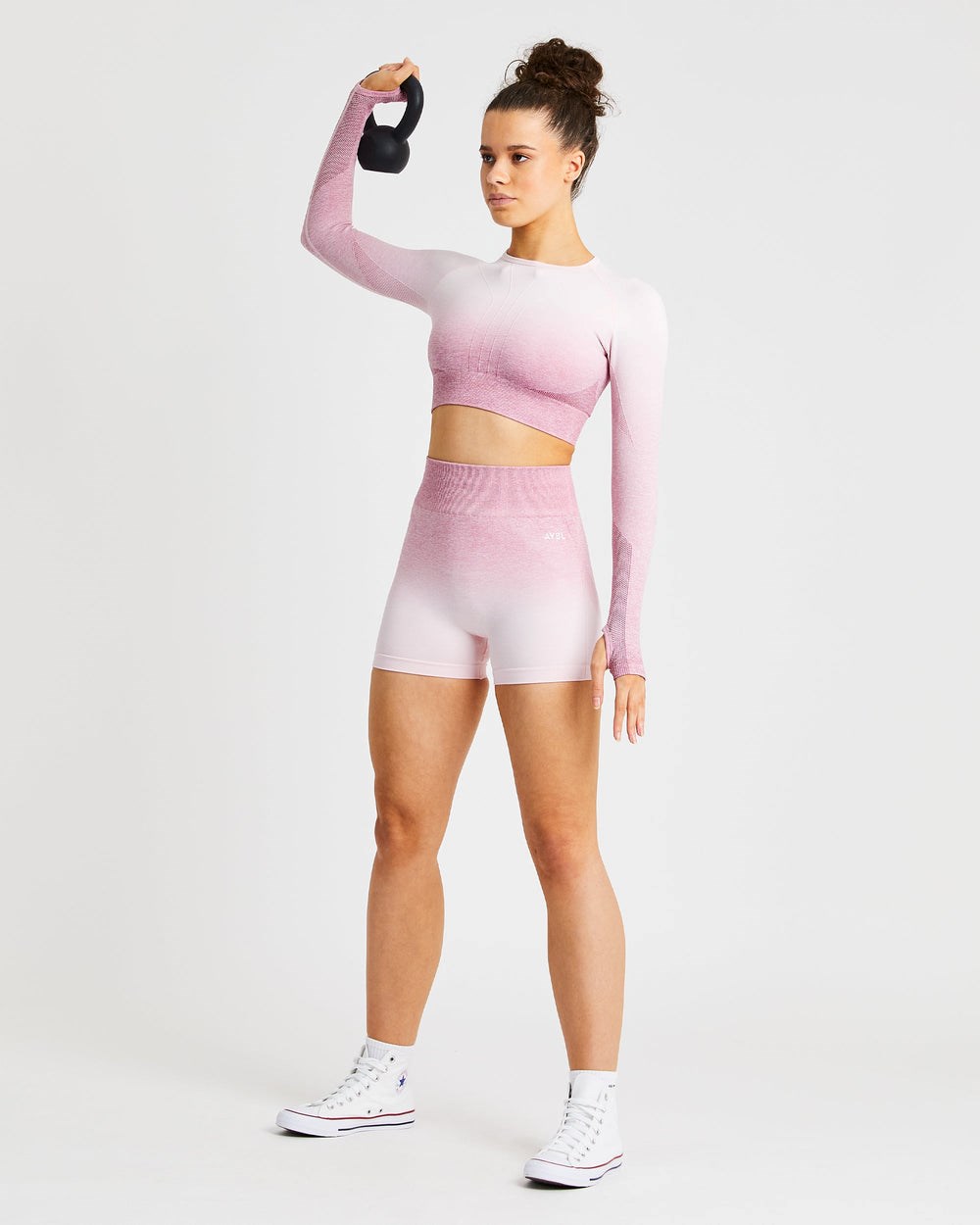 AYBL Pulse Ombré Seamless Shorts Rosa | 7531-NOHBC