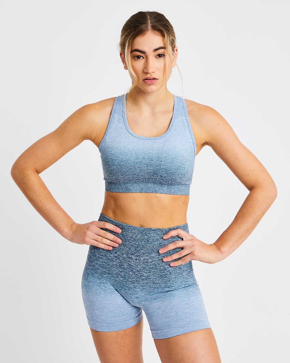 AYBL Pulse Ombré Seamless Sports Bra Teal | 8732-YORCG