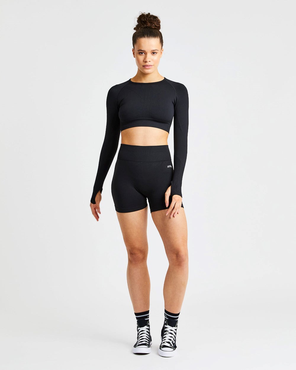 AYBL Pulse Seamless Shorts Svarta | 0759-HUJCL