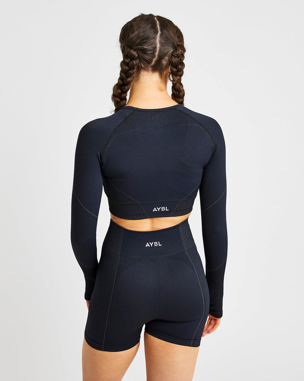 AYBL Reflex Seamless Long Sleeve Crop Top Svarta | 5790-FODLG