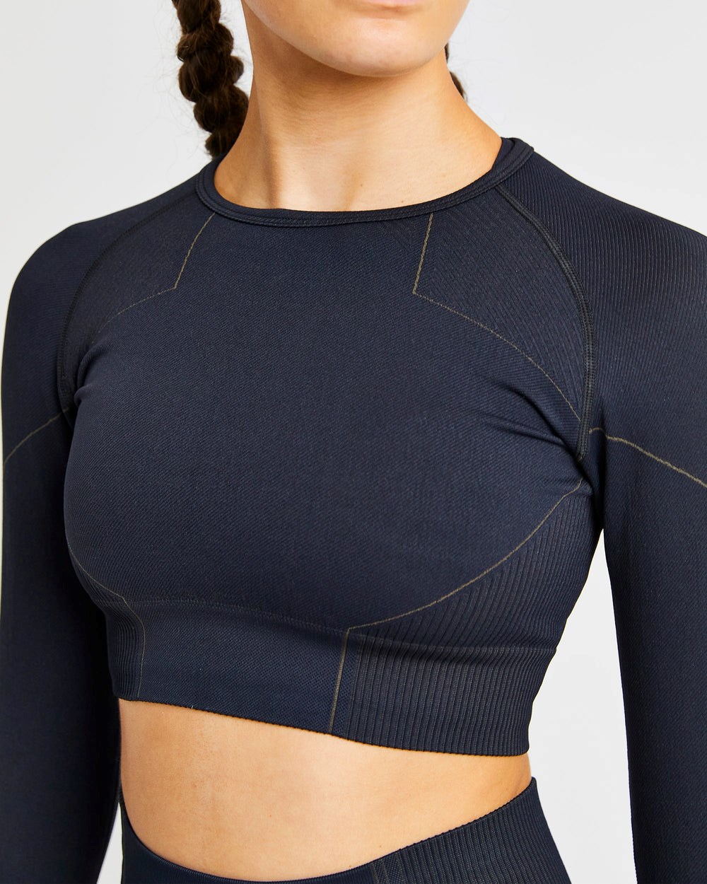 AYBL Reflex Seamless Long Sleeve Crop Top Svarta | 5790-FODLG