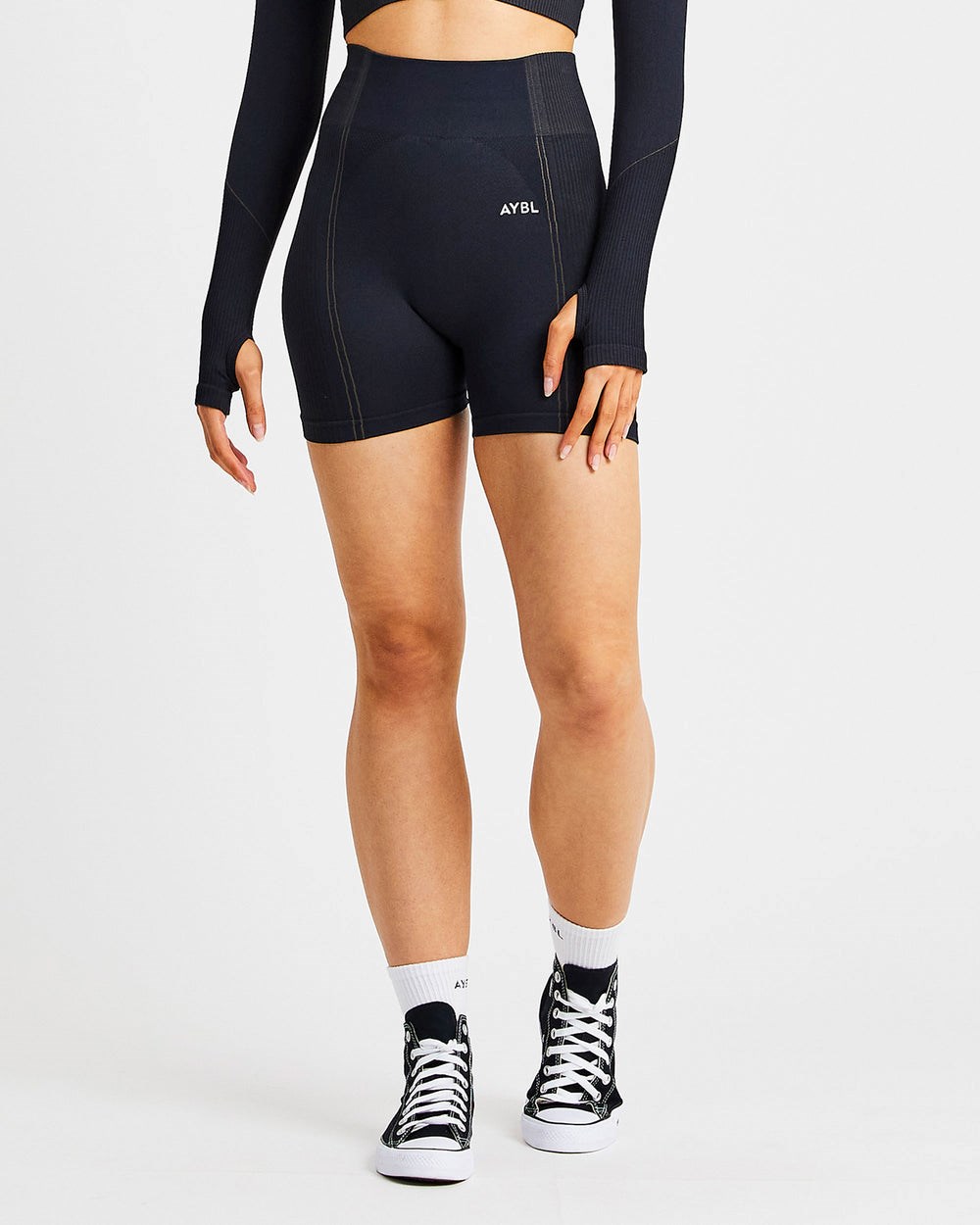 AYBL Reflex Seamless Shorts Svarta | 3672-YTJXE