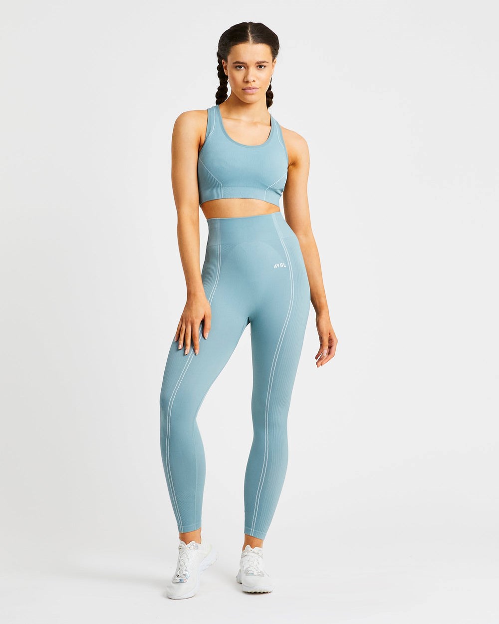 AYBL Reflex Seamless Sports Bra Teal | 4829-JXTDP