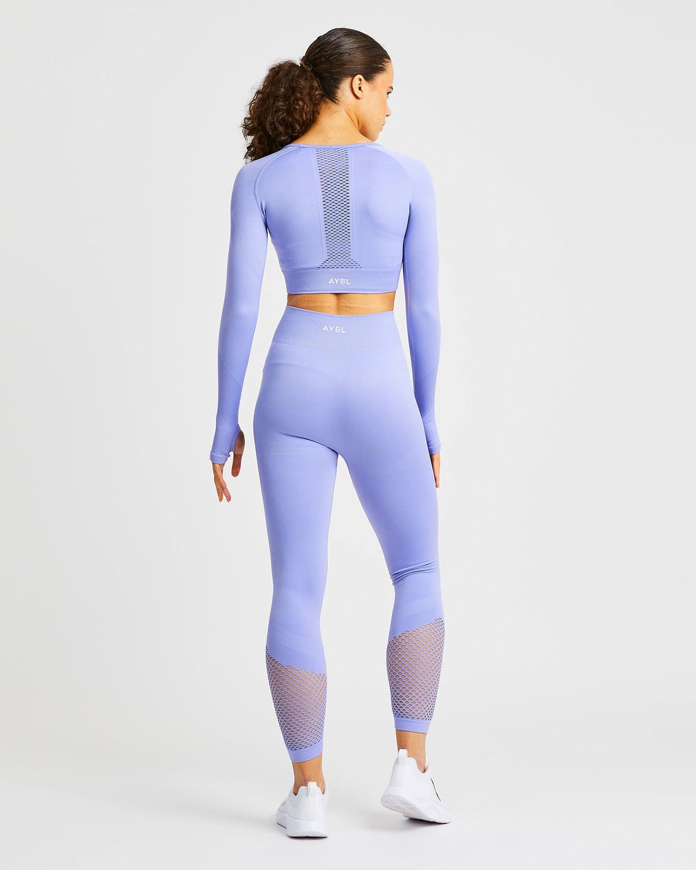 AYBL Reform Seamless Long Sleeve Crop Top Lila | 3972-UFJQN