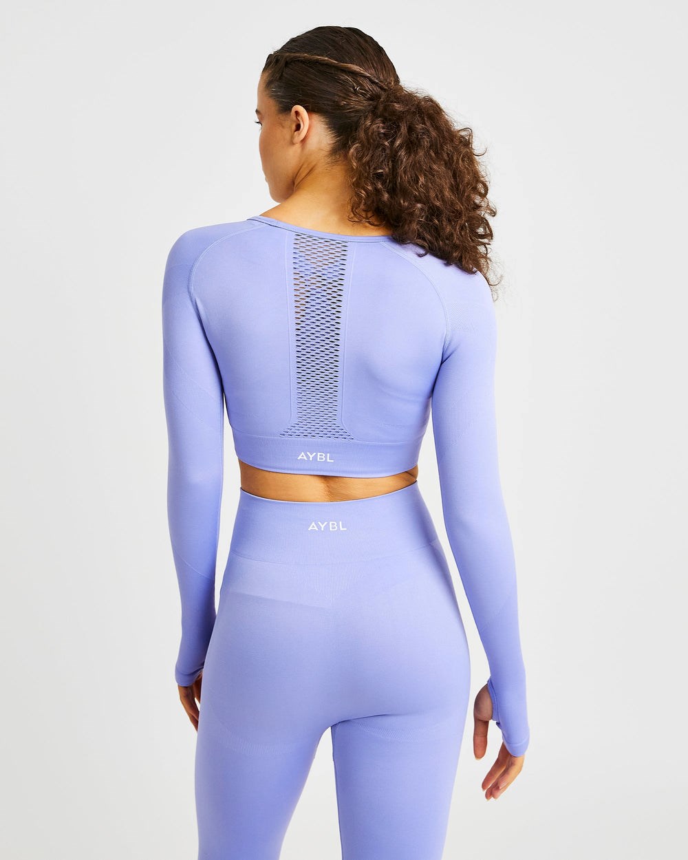 AYBL Reform Seamless Long Sleeve Crop Top Lila | 4087-GVEIN