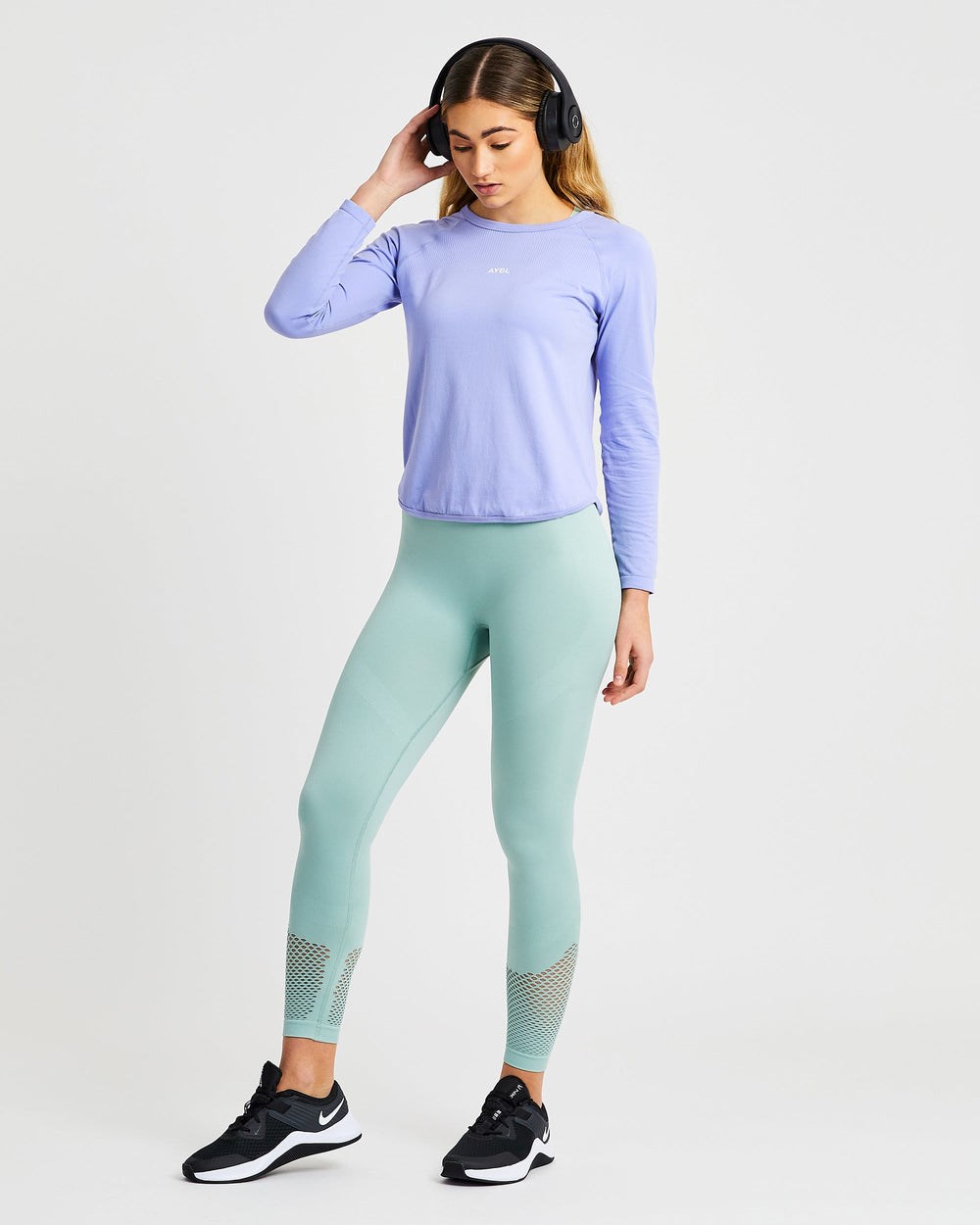 AYBL Reform Seamless Long Sleeve T Shirt Lila | 0496-ZVBFW