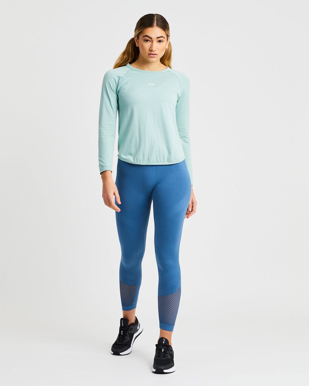 AYBL Reform Seamless Long Sleeve T Shirt Gröna | 0789-GJCMD