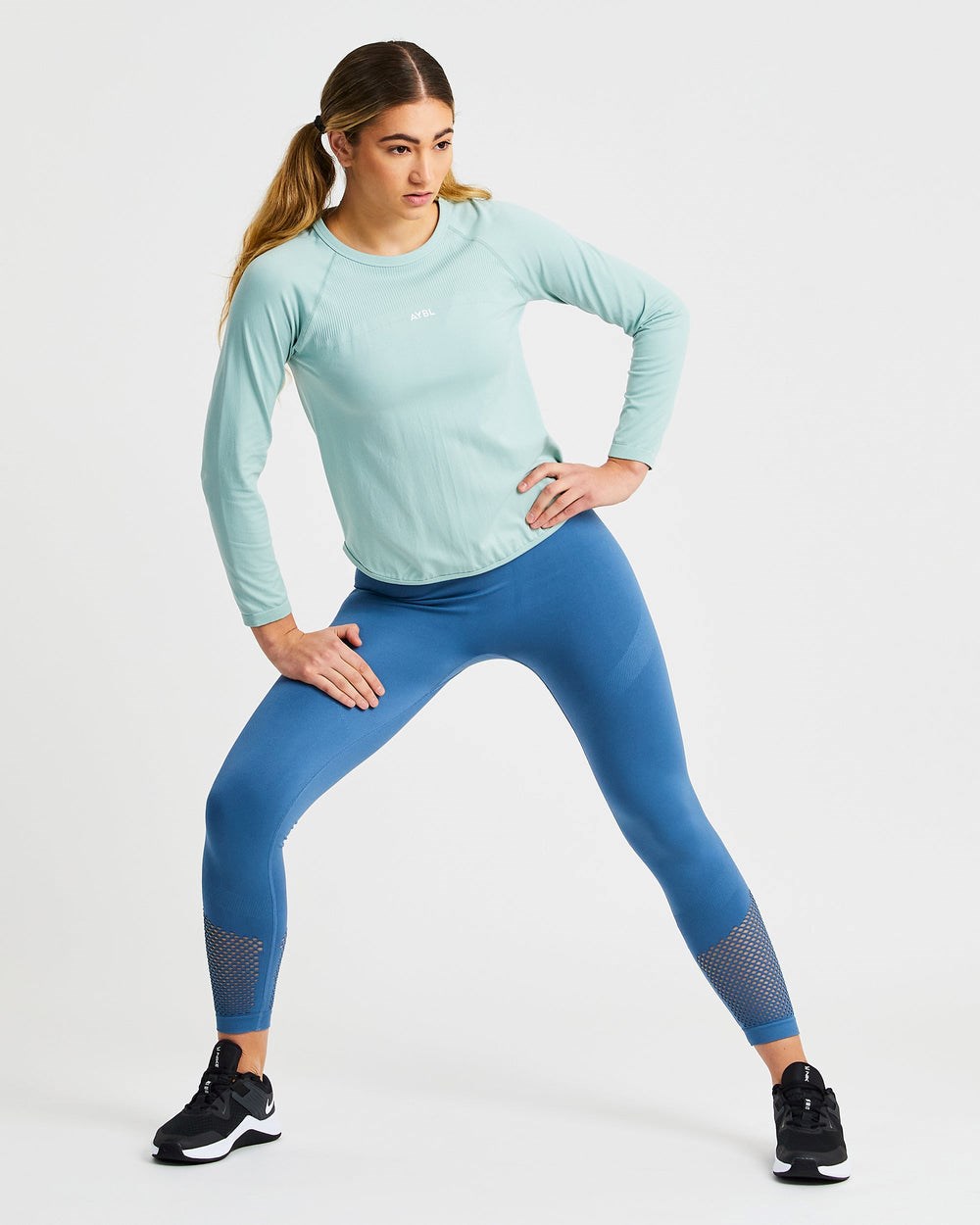 AYBL Reform Seamless Long Sleeve T Shirt Gröna | 0789-GJCMD