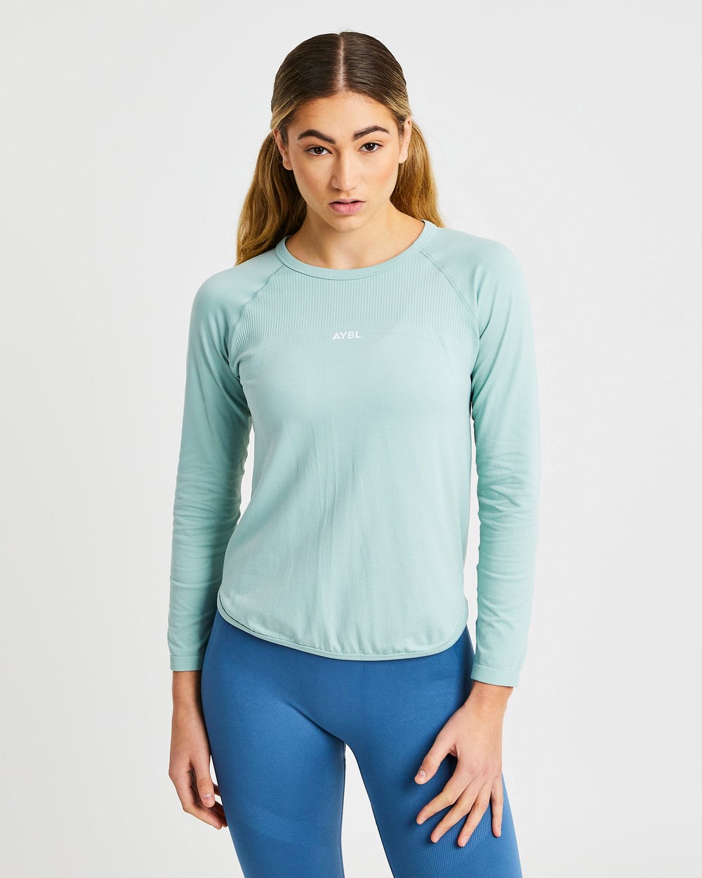 AYBL Reform Seamless Long Sleeve T Shirt Gröna | 0789-GJCMD