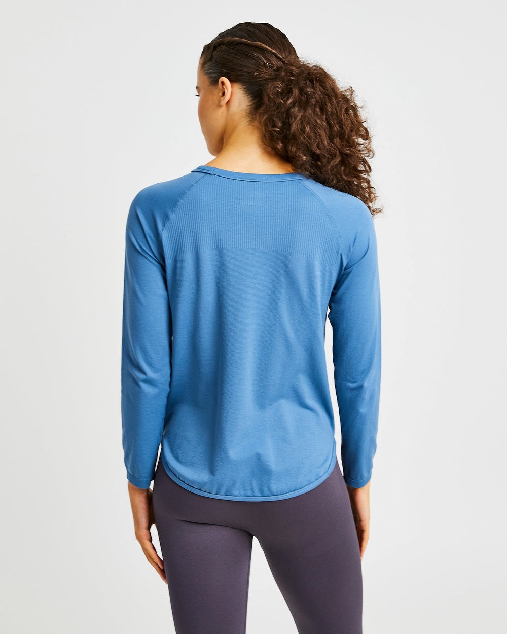 AYBL Reform Seamless Long Sleeve T Shirt Blå | 9536-WUBEY