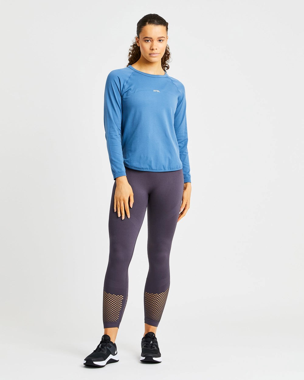 AYBL Reform Seamless Long Sleeve T Shirt Blå | 9536-WUBEY