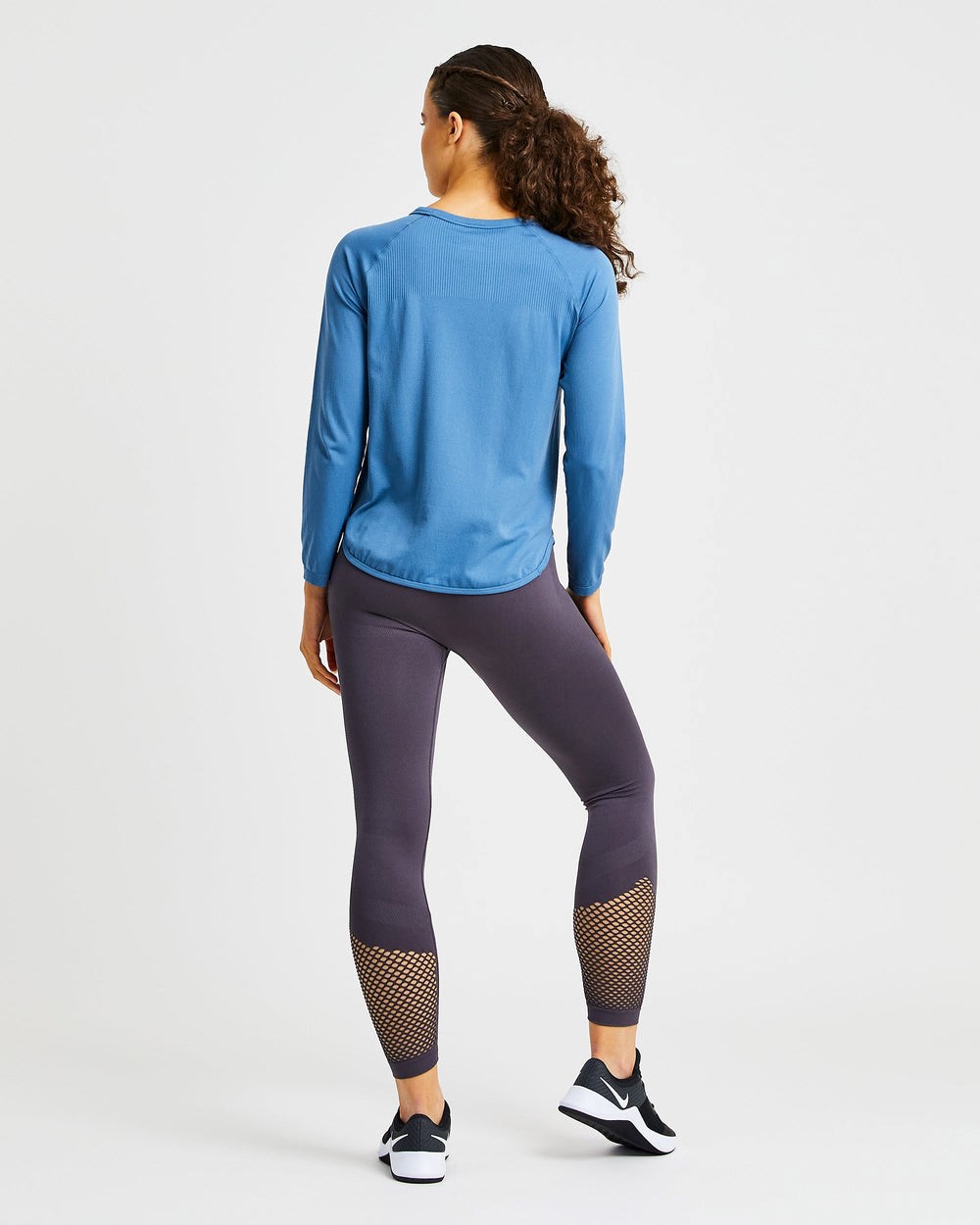 AYBL Reform Seamless Long Sleeve T Shirt Blå | 9536-WUBEY