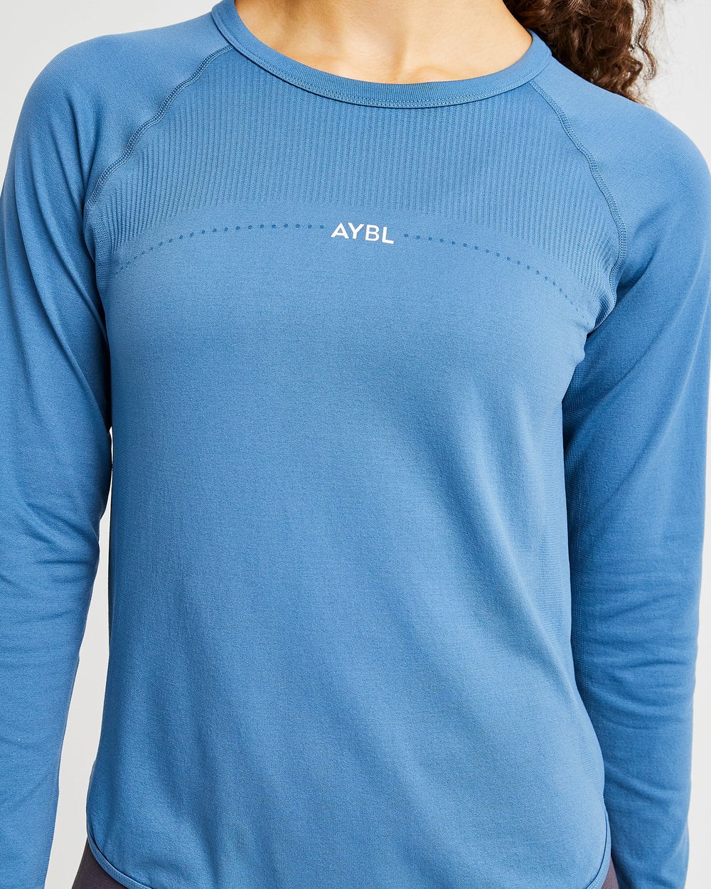 AYBL Reform Seamless Long Sleeve T Shirt Blå | 9536-WUBEY