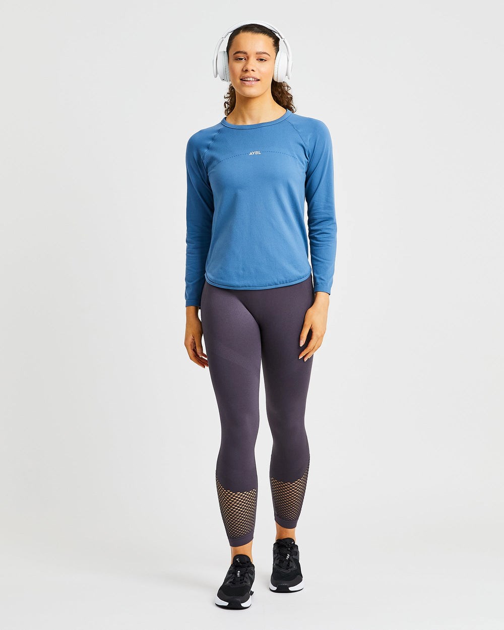 AYBL Reform Seamless Long Sleeve T Shirt Blå | 9536-WUBEY