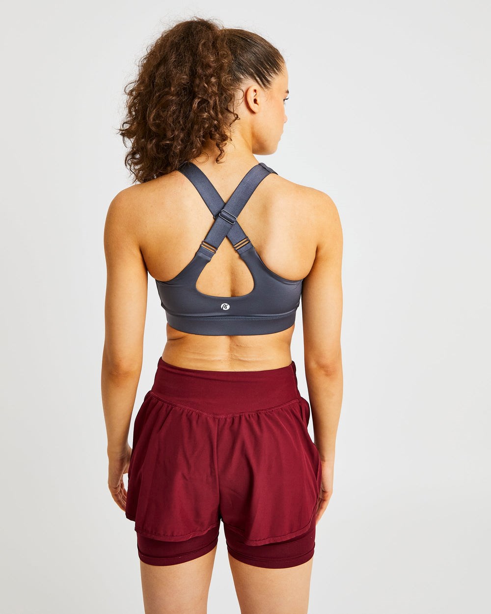 AYBL Sportive High Neck Sports Bra Charcoal | 6321-QJLUK