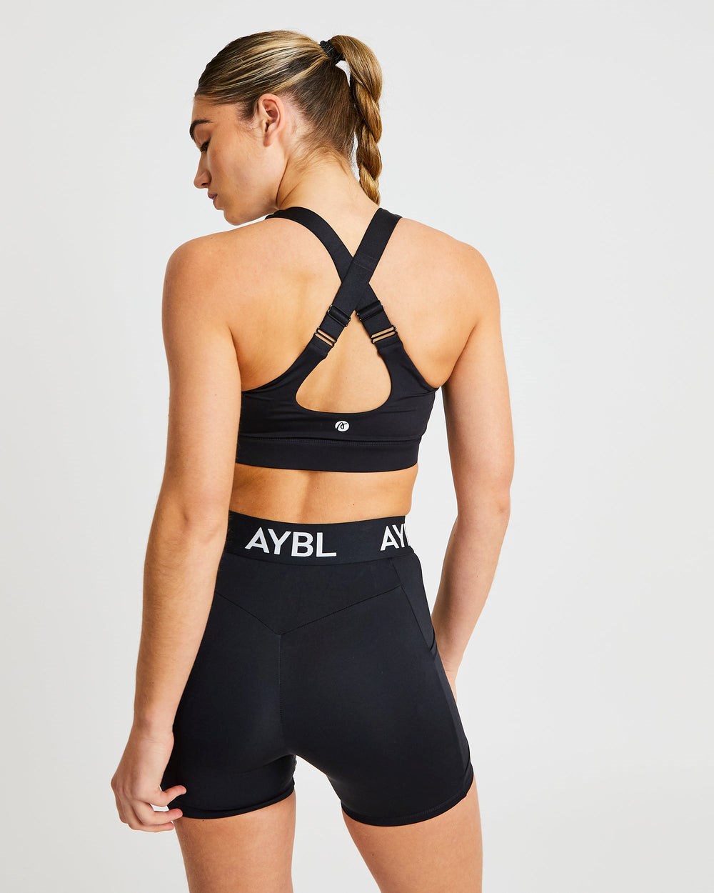 AYBL Sportive High Neck Sports Bra Svarta | 8943-ZHIMA