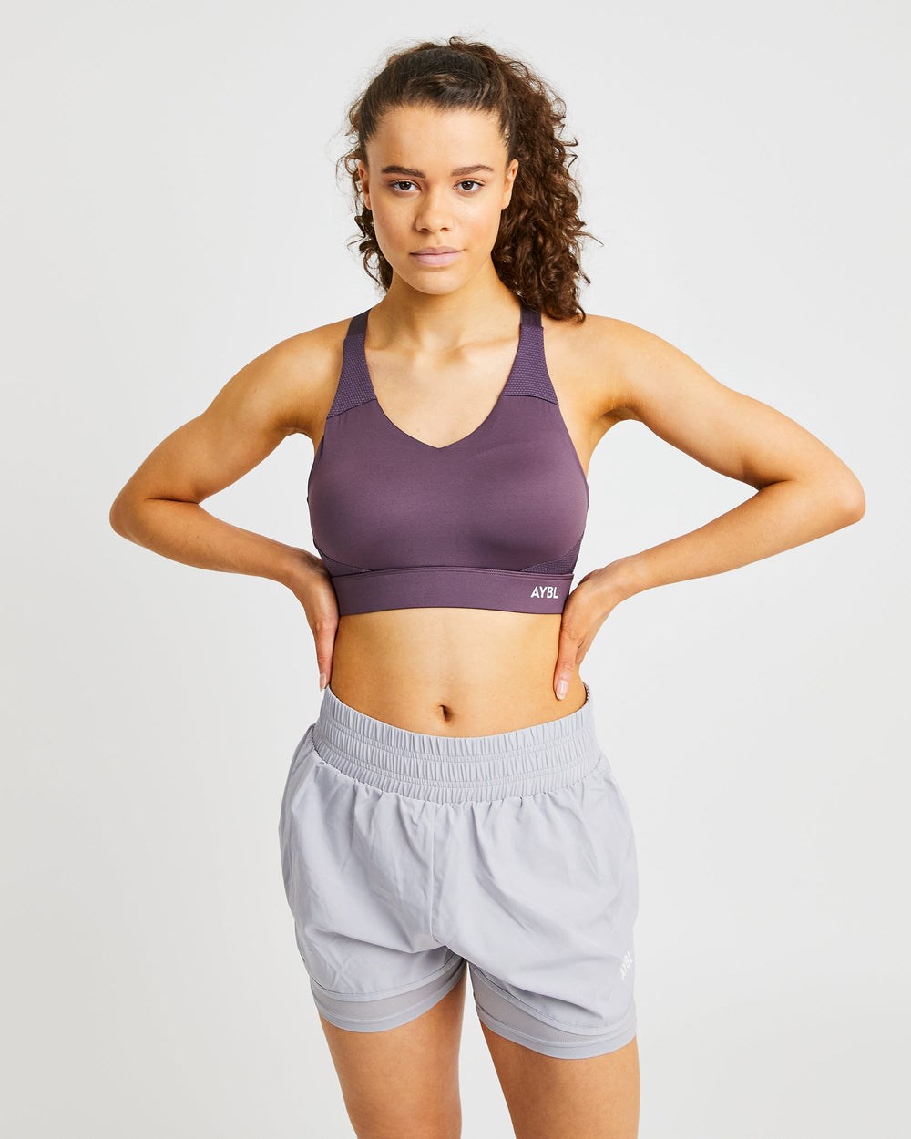 AYBL Sportive Open Back Sports Bra Lila | 8730-LZNDA