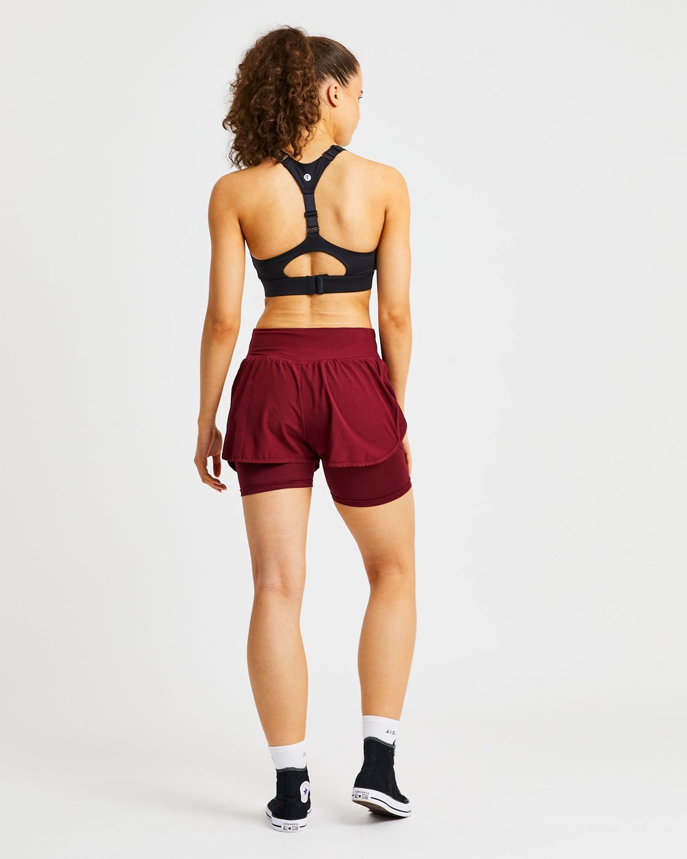 AYBL Sportive Open Back Sports Bra Svarta | 9016-RJIZE