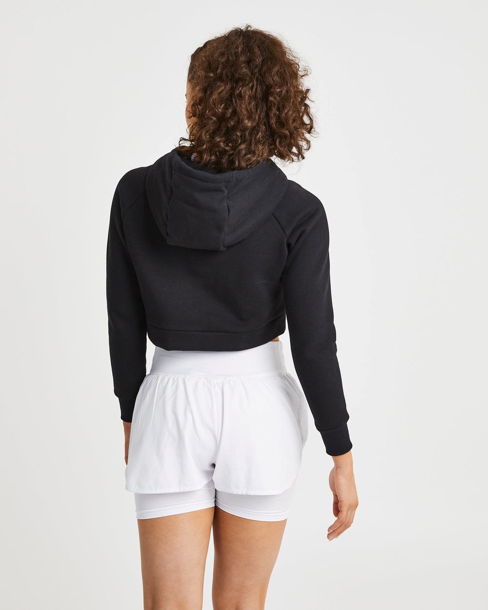 AYBL Staple Crop Hoodie Svarta | 8571-NROGV