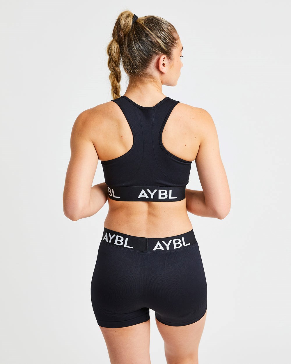 AYBL Staple Seamless Sports Bra Svarta | 6415-GENKJ