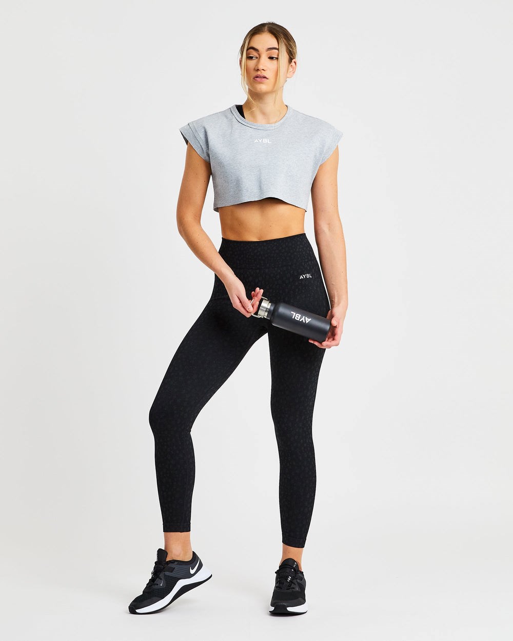 AYBL Tränings Crop Top Grå | 3527-TUMPW