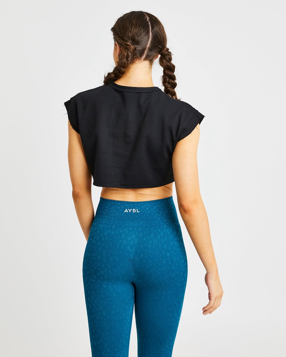 AYBL Tränings Crop Top Svarta | 9025-KBXNL