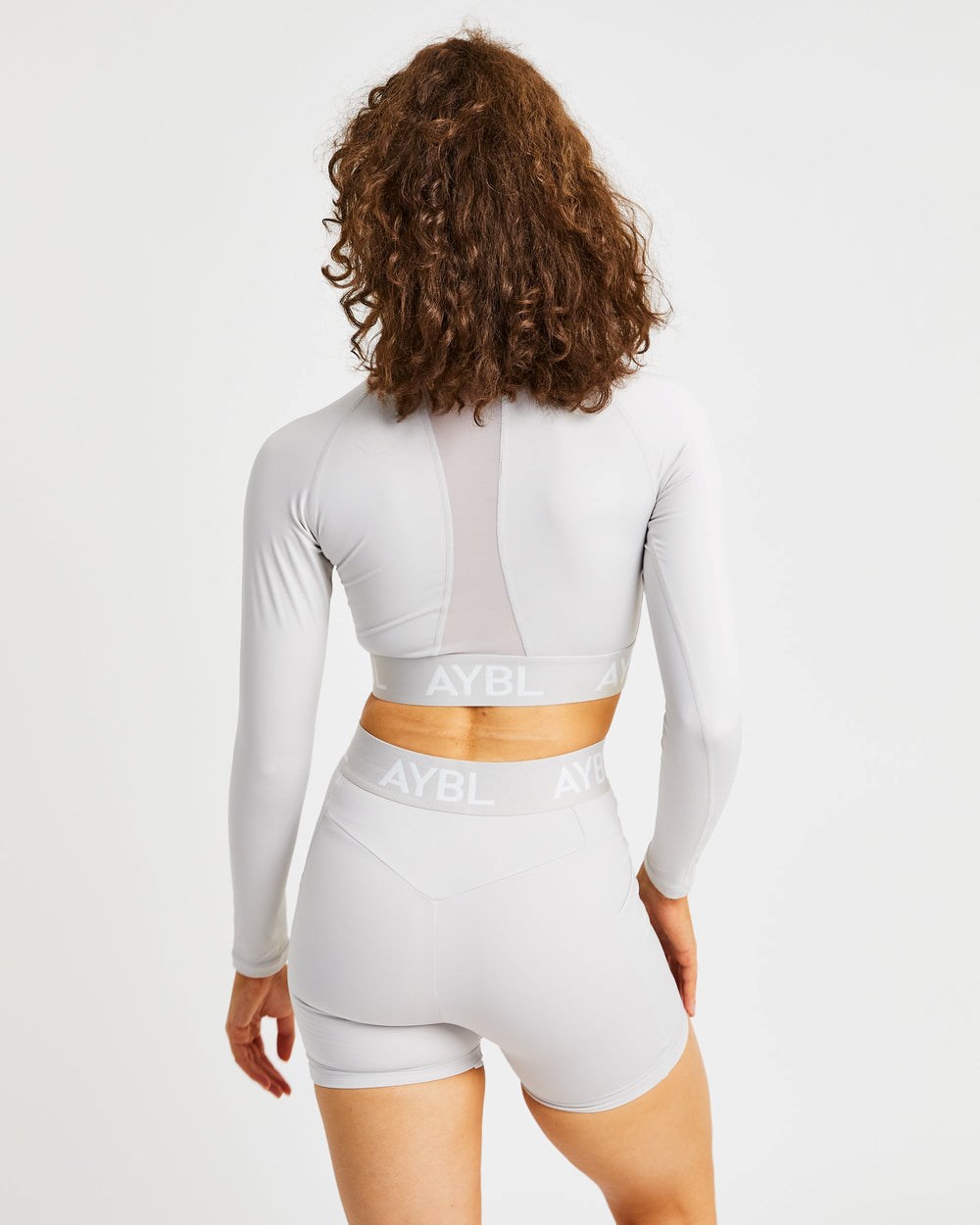 AYBL Tränings Long Sleeve Crop Top Beige | 9260-ULVBP